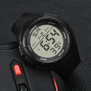 Bărbați Led Digital de Alarmă Ceas Sport Fashion Silicon Militare Cuarț Ceas de mână Automat Luminos Ceas Barbati Mecanic rezistent la apa