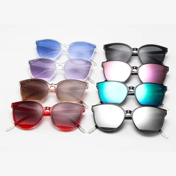YOOSKE Rotund ochelari de Soare Femei Vintage Designer de Ochelari de Soare de sex Feminin Albastru Violet Roz Clar Decorative ochelari de soare Nuante Retro UV400