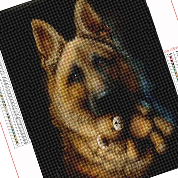 Câinele Diamant tabloul Complet Exerciții de Animale Diamant Broderie Rotund/Pătrat de Pictură De Numere Stras Mozaic 5D Cadou Decor Acasă