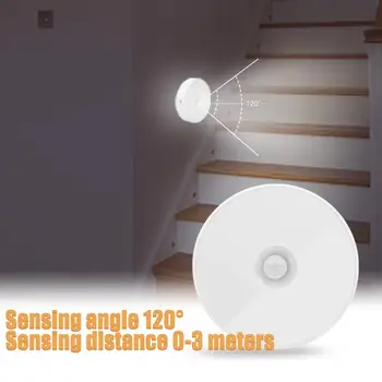 A CONDUS Mișcare Senzor de Lumină de Noapte USB Reîncărcabilă Dormitor Lampă de Perete Scări Corpul Inteligent Senzor de Lumină Lampă Ночники