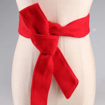 Clasic Catifea Centura de Talie Cravată Arc Cummerbunds Curea de Moda pentru Femei de sex Feminin Larga Betelie Talie Centura pentru Palton de Lână 172cm