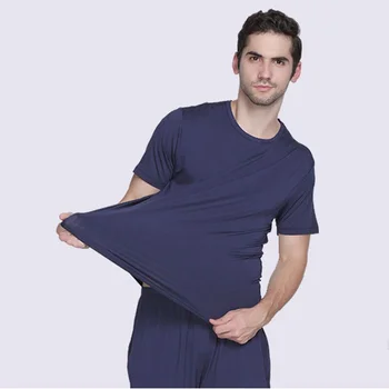 2020 Nou Set Pijama Bărbați pijamale nightsuit Casual bambus moale, respirabil de sex Masculin pijamale seturi tricou + pantaloni scurți Acasă seturi de Îmbrăcăminte