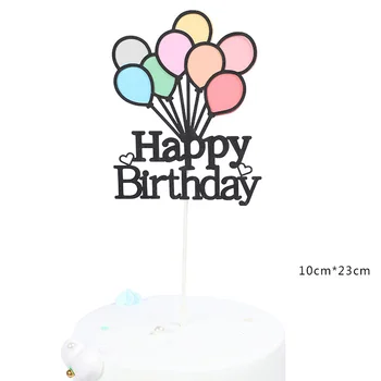 1 la mulți ani Cupcake Topper 100 de Zile Baloane Colorate Tort Fân Pentru Petrecere de Aniversare pentru Copii Decoratiuni Tort Copil de Dus