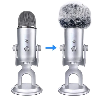 Microfon Cu Blană De Parbriz - Mic Vânt Blană Capac Filtru Ca Spuma De Acoperire Pentru Blue Yeti, Blue Yeti Pro Usb Microfon Condensator