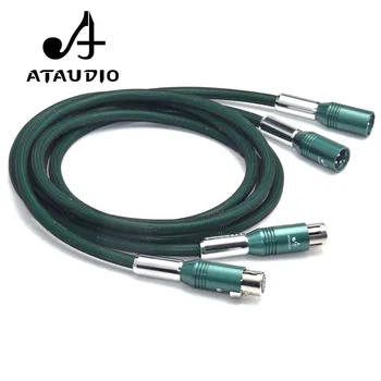 ATAUDIO Cablu Audio Placate cu Argint Hifi XLR Cablu Hi-end 2 XLR de sex Masculin la Feminin