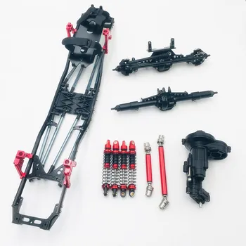 KYX Curse 313mm Ampatament DIY Servo pe Osie Ediție Șasiu de Metal Frame Kit de Upgrade pentru RC Șenile Mașină Axial SCX10 II 90046