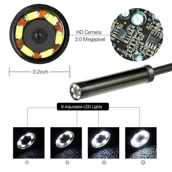10M Lungime Cablu Moale Camera Endoscop 7mm IP67 Șarpe HD aparat de Fotografiat Impermeabil Endoscop pentru iPhone, Smartphone Android Masă Ipad PC