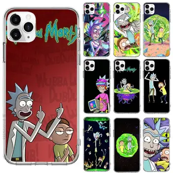 Ricks Anime Mortys amuzant Cazuri de Telefon Transparent pentru iPhone 6 7 8 11 12 s mini pro X XS XR MAX Plus funda shell