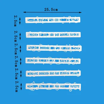6 Buc/Set DIY Alfanumeric de Forma Cookie Mucegai Fondant Biscuiți Cadou Scrisoare Numărul Tăietor de Tort Decora Instrumente Acasă Șabloane