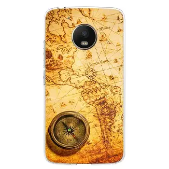 Harta lumii Planuri de Călătorie Telefon Caz Acoperire Pentru Motorola Moto G8 G9 G7 G6 G5S E6 E5 Power Plus Reda O Acțiune Macro Viziune Coque
