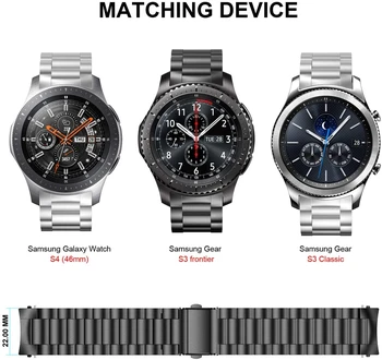 Galaxy Watch 46mm Lacune Design Band pentru Samsung Gear S3 Frontieră Curea din Otel Inoxidabil de Afaceri de Viteze S3 Clasic brățară Brățară