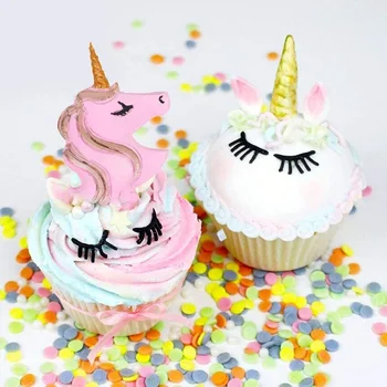 Unicorn Mucegai Desene animate Silicon Tort Fondant Mucegai Cupcake Topping Este Potrivit pentru Unicorn Petreceri Tematice si Aniversari pentru Copii