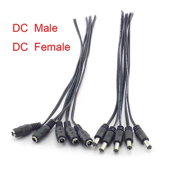12V DC sursă de Alimentare Cablu de Extensie Conectori de sex Masculin de sex Feminin Jack Adaptor 5.5x2.1mm Plug Benzi cu LED-uri de Lumină aparat de Fotografiat CCTV 5.5*2.1 mm 5A