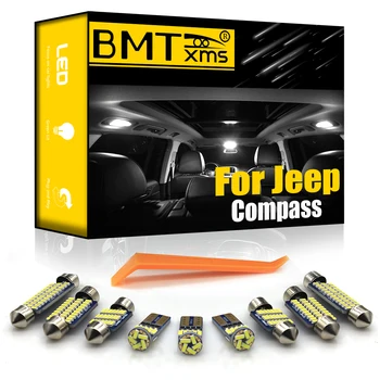 BMTxms Canbus Pentru Jeep Compass Perioada 2007-2020+ LED-uri Auto de Interior Hartă Dom Portbagaj Lumina de Eroare Vehicul Liber Interior Lampa Kit