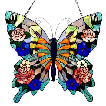 Noi Acrilice Fluture Decor De Perete De Perete Creativ Arta Artizanat Colorate Vitralii Fluture Acasă Agățat Decor Pentru Dormitor
