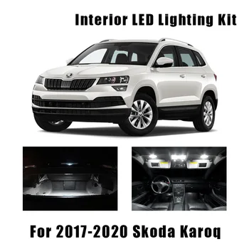 10buc Canbus Accesorii Auto Interior Becuri cu LED-uri Pentru Skoda Karoq 2017-2020 Vehicul Dom Harta Lectură Lumina Portbagaj Lampă Auto Kit