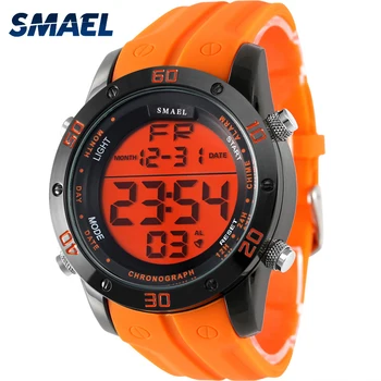 Top Brand de Lux Smael Ceas de Moda pentru Bărbați Ceasuri Sport Digital cu LED-uri Ceasuri de Cauciuc rezistent la apa Bărbați Ceasuri Relogio Masculino