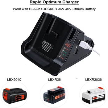 Potrivit pentru Black & Decker litiu baterie LCS36 LCS40 black and Decker 36V 40V cu dual USB port inalta calitate