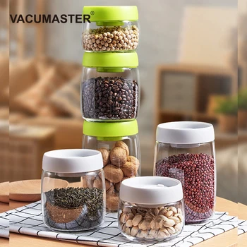Pahar De Cereale Container Containere De Vid Proaspete Pot Dovada Umed De Ceai Container Pentru Alimente Sigiliu Oală Vid Sealer Vase Pentru Sigiliu Alimente