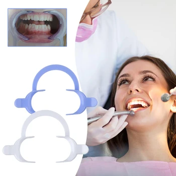 1 buc Ortodontice Dentare din Plastic Deschizator de Gura purtător de cuvânt Distribuitor Îngrijire Orală Curat C Forma de Buze Retractor Ortodontice Instrument