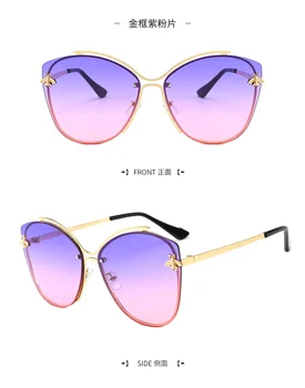 2020 Clasic de Albine Ochi de Pisica ochelari de Soare pentru Femei Design Metalic Supradimensionat din Argint Oglindă Ochelari de Soare Shades ochelari de soare UV400 Eyewea