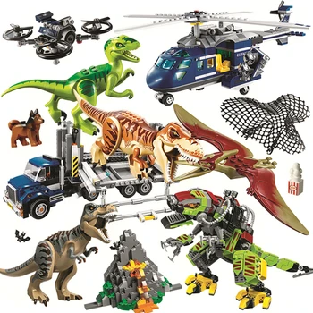 Dinozaurii World Series Tyrannosaurus Breakout Blocuri Jurassic Parcat Compatibil Cărămizi de Jucărie pentru Băieți de Ziua Copiilor