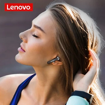 Lenovo Versiune de Upgrade TWS Căști fără Fir, Căști Bluetooth Buton Tactil Hifi Stereo Auriculare 40mAh Baterie Cu Mic QT81
