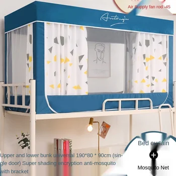 Elev Dormitor Pat Cortina Plasă De Țânțari Suport Integrat Colegiu Dormitor Single Patul Supraetajat