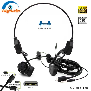 1080P OTG Mini Camera Glonț 2Way Audio Micro USB Camera Andriod pentru Terminale Mobile Dispozitiv Folosit Pentru Poliție și Cască cu setul cu Cască