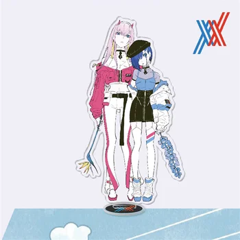 Anime DRAGĂ În FRANXX Acrilice Breloc Kawaii ZERO DOI Desene animate Stand Figura Placa de Model breloc Accesorii de birou Llaveros