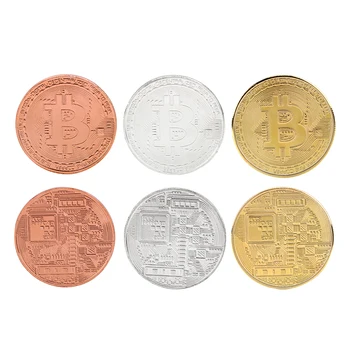 1 bucată de Epocă Imitație de Aur Monede comemorative Artă de Colectie Placat cu Aur Moneda Bitcoin Fizice