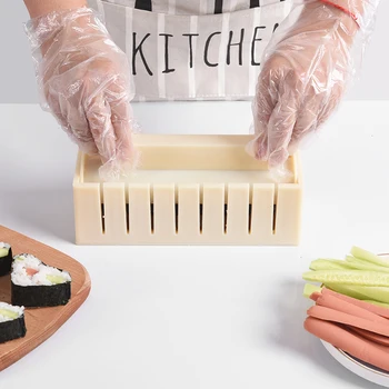 10-bucata Set Multifunctional Sushi Instrument Minge de Orez Face Mucegai, Alge marine Sushi Instrument 5-în-1 bucătărie sushi accesorii