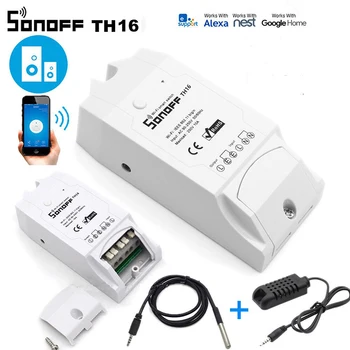 Sonoff TH16 16A Wifi Inteligent Comutator de Sprijin eWelink Monitoriza Temperatura si Umiditate Smart Home Compatibil Cu Alexa de Start Google
