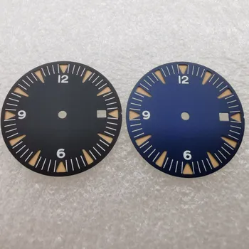 31mm albastru negru cadran de ceas se potrivește Seiko NH35NH36 automată mișcare mecanică