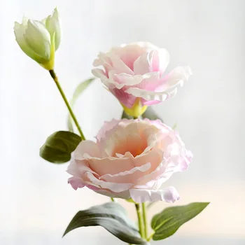 15 buc/lot en-Gros 70cm Flori Artificiale Trigemen Eustoma ramură de Nunta Casa de decorare camera de zi flores artificiales
