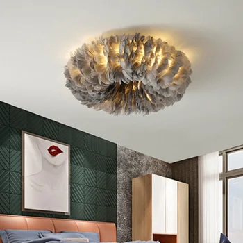 Nordic art pene cerc led lampă de plafon minimalist, romantic, cald, dormitor, baie, living, decor corpuri de iluminat de tavan