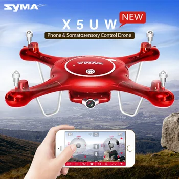 SYMA X5UW RC Drone 720P WIFI Camera FPV Elicopter Înălțime Deține O Cheie Teren De 2,4 G 4CH 6Axis RC Quadcopte cu baterii
