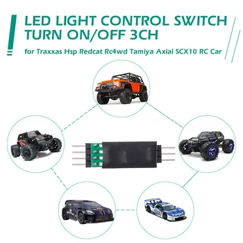 Lampă cu LED-uri de Lumină de Control Panoul de Comutare Sistem de Turn On/Off 3CH Pentru Traxxas Hsp Redcat Rc4Wd Tamiya Axial Scx10 D90 Masina RC Vehicul
