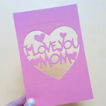 Te Iubesc Mama Tăiere de Metal Moare Stencil Scrapbooking DIY Album Timbru Carte de Hârtie Relief Decor Ambarcațiunile de Noi Moare pentru 2020