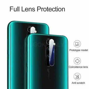 2in1 aparat de Fotografiat Lentile de Sticlă Călită + Protecție de Metal Inel de Caz pentru Xiaomi Redmi 9 Dublă Protecție Lentilă Ecran Protector de Film