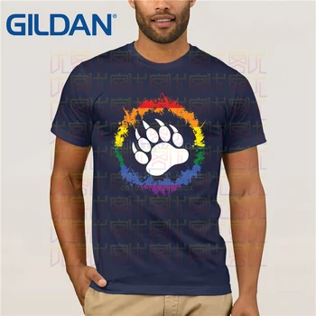La Maxpa imprimate Casual gay labă de urs cu gay pride pavilion t cămașă de vară Nebun t-shirt om Normal mens tee cămașă Euro