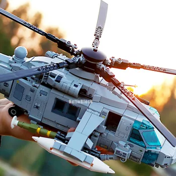 SEMBO Bloc Elicoptere Luptător Blocuri Militare Oraș Z-20 de Utilitate Avion Pilot al Armatei Figura Avion Caramizi de Jucarie pentru Copii