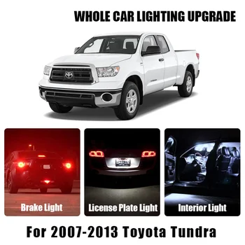 Frână de Parcare Inversă Lumina Alb Chihlimbar Masina Becuri cu LED-uri Pentru Toyota Tundra 2007-2013 Lămpii de Semnalizare Exterior Interior LED