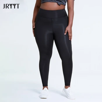 JRYYT 2021 Plus Dimensiune Antrenament de Fitness Jambiere Femei Burtica de Control Push-Up Rulează de Sport Colanti Femei Elastic Pantaloni de Yoga L-4XL