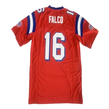 BG fotbal American new jersey 16 FALCO tricouri Broderie de cusut în aer liber sport Hip hop vrac alb Rosu 2020 nou CALD