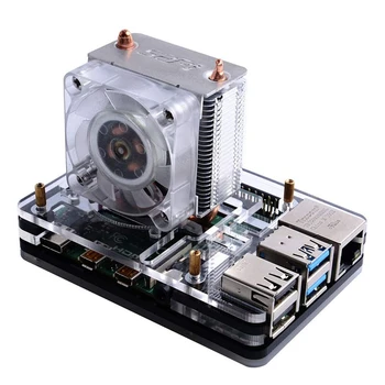 Pentru Raspberry Pi 4 Caz cu Ice Tower Cooler CPU Fan,cu Ventilator radiator Fan Orbire RGB Fan Heat-Pipe-Turn