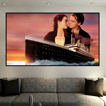Filmul Titanic A Crescut Jack De Înaltă Calitate, Panza Pictura Arta De Perete Poze Panza De Imprimare Postere Camera De Zi Bar De Artă De Origine Autocolant