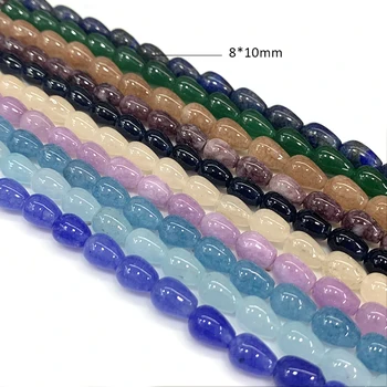 Apx 36buc/lot 8x10mm Formă Ovală Cuarț Margele din Piatra Naturala Lapis Lazuli Margele Vrac pentru a Face Bijuterii DIY Brățară en-Gros