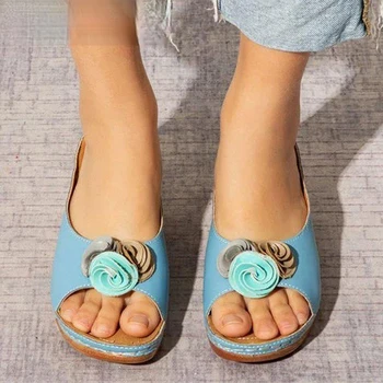 Femei Vara Sandale Sandale Confortabile Super Moale Premium Ortopedice Tocuri Joase Sandale De Mers Pe Jos De La Picior Corector Cusion