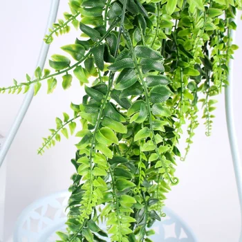 Montat pe perete persan Rattan Simulare de Plante, montat pe Perete din Plastic Flori Artificiale si Plante Verzi Decorațiuni Plante